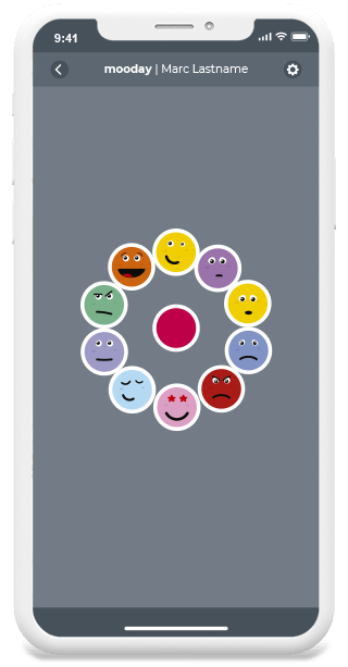 mooday app features - Student view